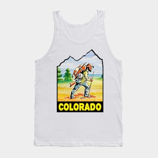 Hiking Colorado Vintage Style Hiker Mountain Man Tank Top